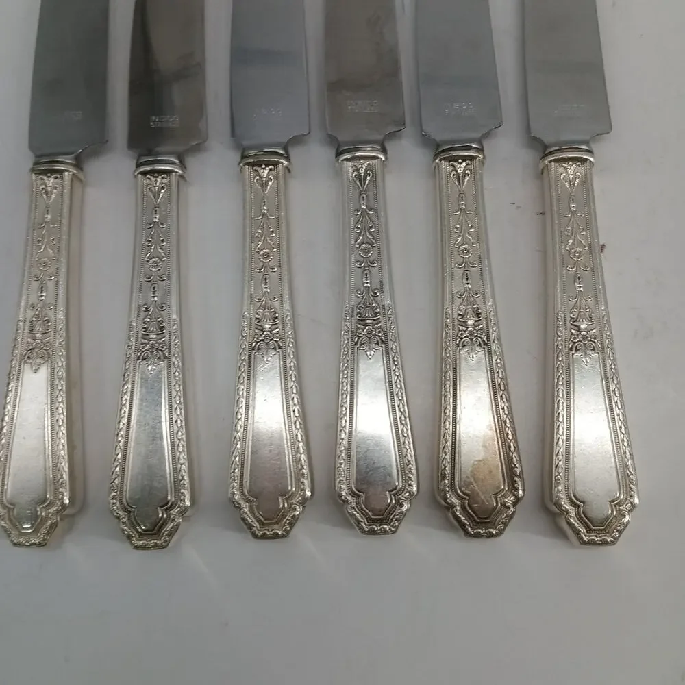 6X BK ROGERS Extra Plate SilverPlate CHALFONTE Butter Knives Flatware